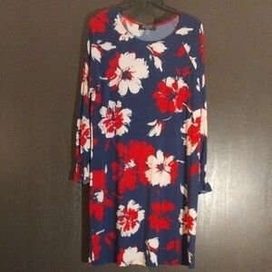 Vibrant Floral Long Sleeve Dress